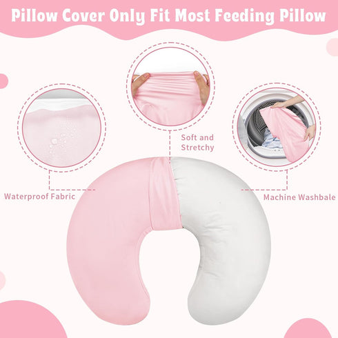 Hooyax Baby Waterproof Nursing Pillow Cover, Stretchy Nursing Covers for Breastfeeding Pillows, Adorable Infant Feeding