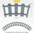 Finger Rock City Train Tracks Building Block Set, 212 Pcs Flexible Rails for Kids - Straight Curved Tracks for Railroad