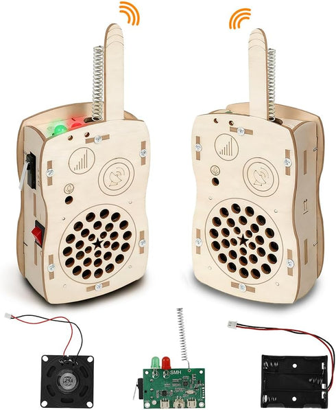 STEM Science Kits Toys DIY Walkie Talkie Kit for Kids Age 8-14,