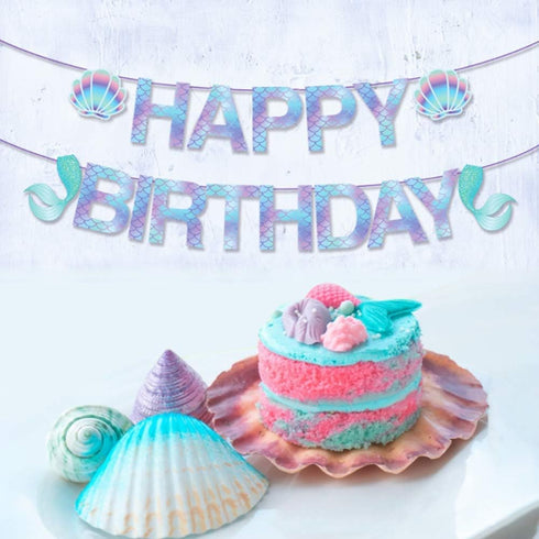 Sparkle Banner, Mermaid Birthday Decorations, Mermaid Party Decorations for Girls, Boys, Kids, Home, Classroom, Baby