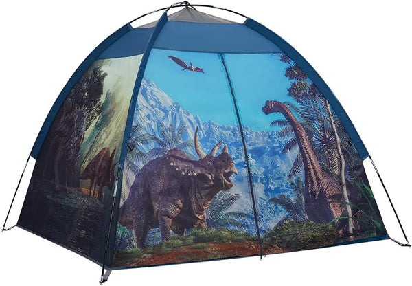 Dinosaur Kids Play Tent: 61”x61”x45” Realistic Indoor & Outdoor Pop Up Play House for Boys & Girls Age 3-12