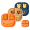 BABELIO Powerful Suction Plates for Baby and Toddler, 3 Pack, 100% Food Grade Silicone Divided Plates, BPA Free