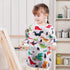 Kids Art Smocks 2 Pack, Dinosaur Painting Apron for Children, Waterproof Artist Smock with Long Sleeve and Pockets