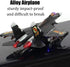 Pull Back Alloy Toy Airplane Model with Lights & Sound - Black