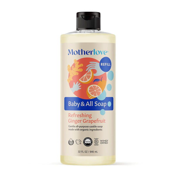 Motherlove Baby & All Soap (32 oz) Gentle Foaming All-Purpose Castile Soap