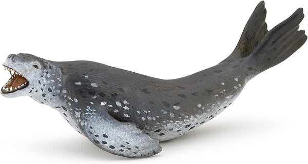 Papo Leopard Seal Figurine, Realistic Marine Life Collection, Hand Painted, Durable Educational Gift for Ages 3+