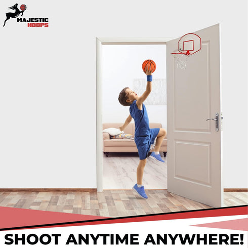 Mini Basketball Hoop - Indoor Durable Plastic Basketball Hoop for Kids and Adults - No Assembling, Premium Game with