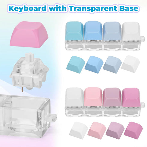 Netholid 2 4 1-2P) PCS Keyboard Fidget Toys for Adults Silent and Loud Keyboard Clicker Keychain Sensory Toy