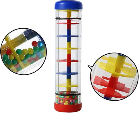 Rainmaker Mini Rainstick 8 inch | Babies Rattle Tube Rain Stick Shaker Music Sensory Auditory Instrument Toy for Baby