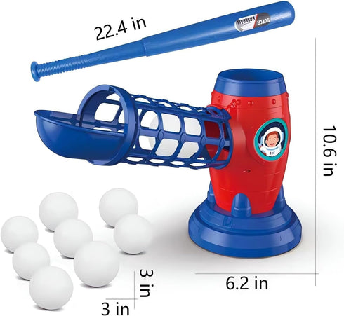 T Ball Set for Kids Toddlers, Electric Automatic Baseball Pitching Machine for Ages 3-8