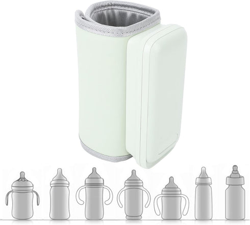 LICAEVEY Baby Bottle Warmer, Milk Bottle Warmer with Smart Thermostat, USB Rechargeable Portable Bottle Warmer
