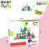 Everplay 66 pc Magnetic Tiles with Multicolored Car Set, Building Blocks Toys, STEM Educational Learning Magnet Toy Preschool Montessori Boys & Girls Smart Kit Games Gifts for Age 3+ Kids Toddlers
