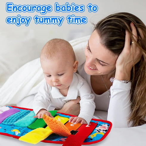 Tummy Time/Baby Mirror Toys, Black and White High Contrast Tabletop Mount Toys for Newborn Brain Development