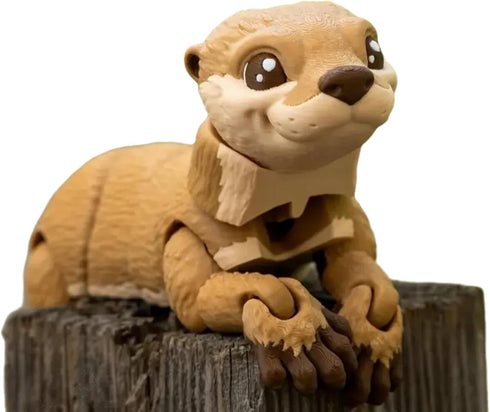 GemmiCho 3D 5.7" 3D 5-7 4-6 8-12 Printed Animals, Articulated Otter Toy, Printed Toys for Stress Relief, Animals