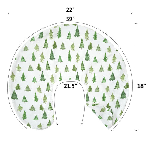 Watercolor Green Pine Trees Baby Nursing Pillow Covers for Boy Girl Pine Forest Nursery Pillowcase for Breastfeeding