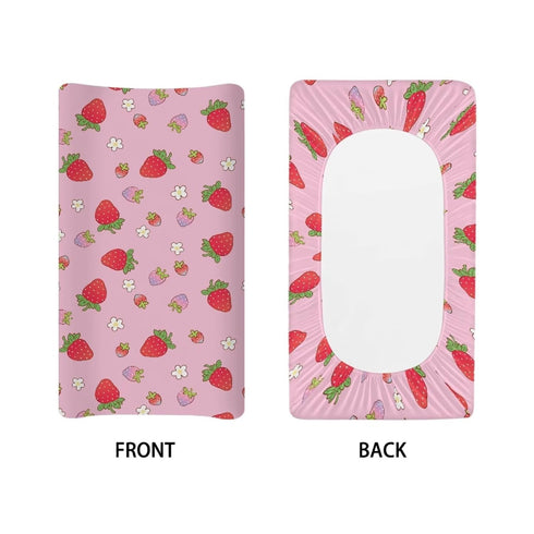 Strawberry Changing Pad Cover for Baby Soft Baby Diaper Change Table Pad Covers Washable Changing Pads Liners for All