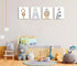 Quzenu Nursery Wall Decor Safari Animal Pictures Kids Inspirational Wall Art for Baby Room Decor Cute Animals Canvas