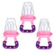 Baby Food Feeder, 3 Pack Silicone Fruit Pacifier Teething Pouches, Pink by Mluchee