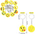 64 Pack Mini Emoticon Keychain Plush (16 expressions), Cute Keychains for Kids, Party Favors, Valentine's Day Gifts