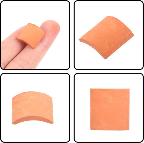 80pcs Miniature Roof Tiles Model Building Set, 1:16 Dollhouse Fake Tiles for DIY Kitchen Garden Diorama Roofing, Red