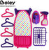 Boley Pretend Play Laundry Playset - 8-Piece Pink and Purple Toy Ironing Board Set with Realistic Lights & Sounds Iron, Working Spray Bottle, Hangers, and Storage Basket for Kids and Toddlers