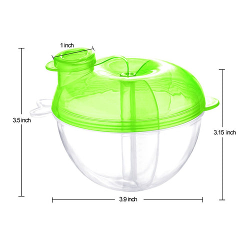 Accmor 2 Pack Baby Formula Dispenser for On-the-Go Feedings, Three-Compartment Non-Spill Formula Container to Go, Snack
