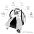 Zhbvncp Dog Paw Print Black White Baby Car Seat Cover & Breastfeeding Nursing Cover - Breathable Stretch Fabric