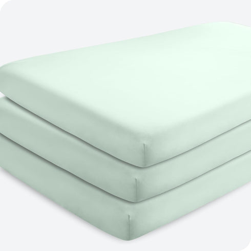 Bare Home 3-Pack Fitted Crib Sheet - Premium 1800 Ultra-Soft Microfiber -