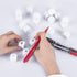 22mm Counting 100PCS Acrylic Dice with Smoothed Surface Six Sided with Rounded Corner Blank White Dice Cubes for Board