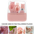 Set Wakauto Nail Clipper and Scissor Kit for Infants, Pink Manicure and Pedicure Grooming Tools with Safety Blades