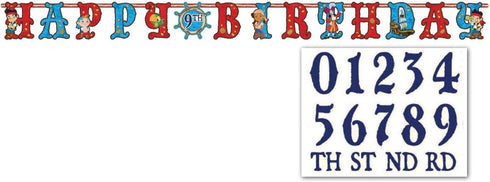 Jake and the Neverland Pirates Add an Age Letter Banner, 1 Piece, Paper, Birthday, by Amscan