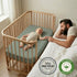 Pack Mini Crib Sheets - Organic Cotton Muslin Fitted Mini Crib Sheet Fitted for and Play - Ultra-Soft and Breathable