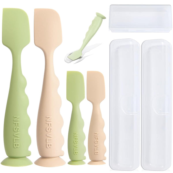Diaper Cream Spatula with Case,2 Large 2 Mini Butt Paste Spatula with