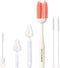 CAREBABYMORE 5-in-1 Baby Bottle Brush Kit, Silicone Bottle Brush for Baby Bottle and