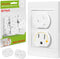 Outlet Covers (45 Pack) - Self-Closing 3-Prong Swivel Electrical Outlet Protectors for Baby - Upgraded Adhesive
