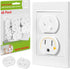 Outlet Covers (45 Pack) - Self-Closing 3-Prong Swivel Electrical Outlet Protectors for Baby - Upgraded Adhesive
