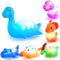 6 Packs Bath Toys for Toddlers 1-3: Light-Up Floating Dinosaur Baby Toddler Bath Toys Set for Kids Birthday