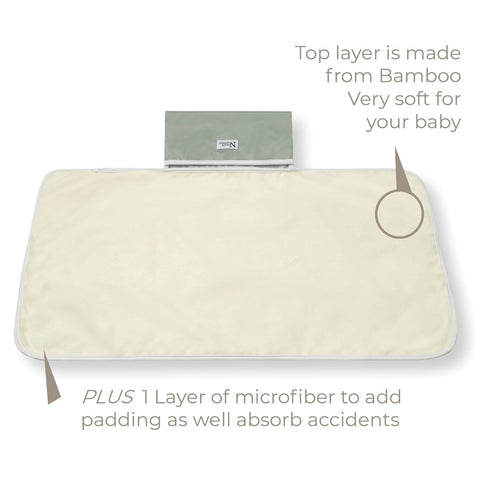 Noras Nursery Portable Baby Diaper Changing Pad - Waterproof Foldable Changing Mat for On-The-Go Diaper Changes