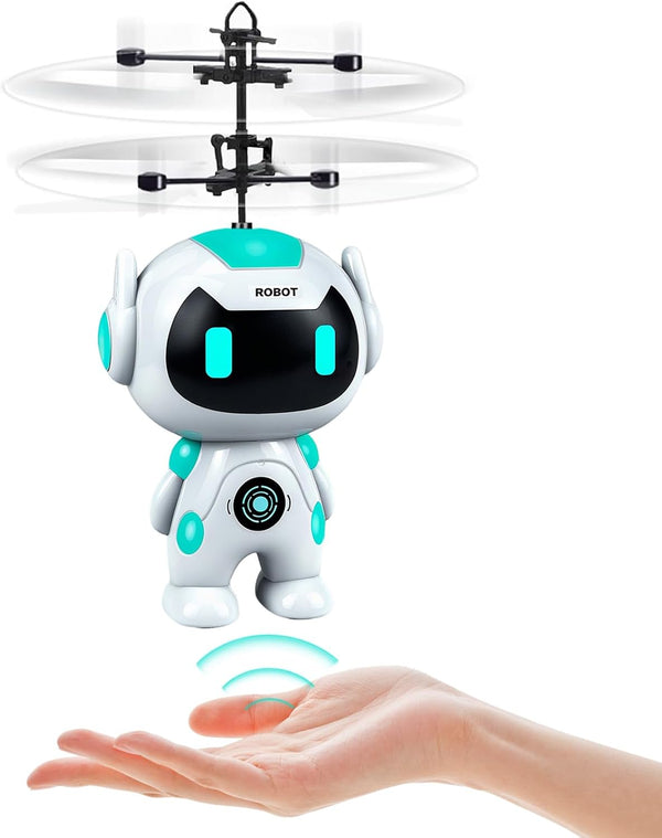 Flying Robot Toys for Kids, Flying Ball Hand Operated Drones with LED