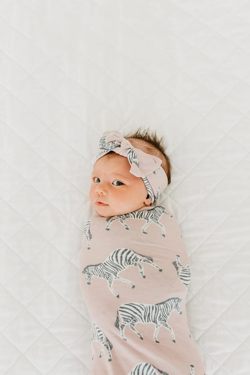 Zella Large Knit Baby Swaddle Blanket by Copper Pearl