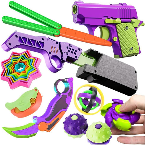 YILCER Fidget Toy Gun, 1911 Stress Shot Toy Gun Set for Adults &