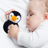 Baby Penguin Soft Rattle Toy - Plush Infant Shaker, Easy-Grasp Stuffed Animal for Newborns, Black & White, 5"