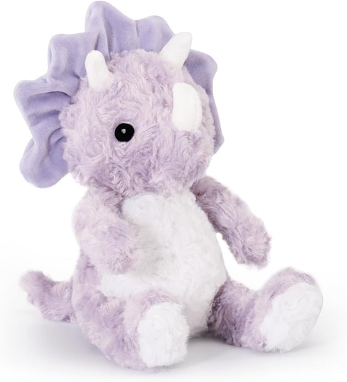 Cute Purple Dinosaur Stuffed Animals for Girls, Cuddly Plush Toy for Kids, Huggable Triceratops Birthday Gifts