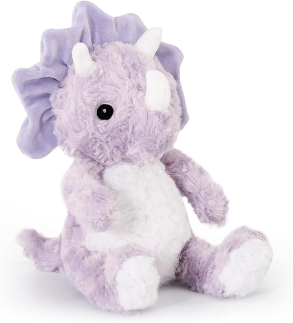 Cute Purple Dinosaur Stuffed Animals for Girls, Cuddly Plush Toy for Kids, Huggable Triceratops Birthday Gifts