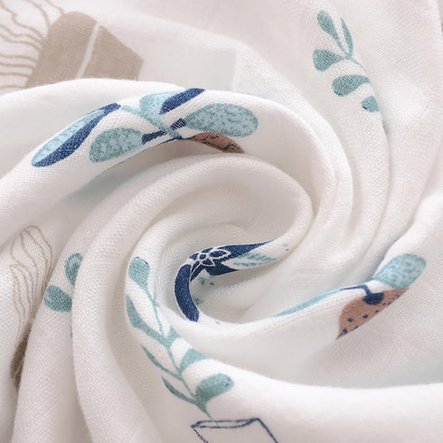 Muslin Soft Swaddle Blankets, Baby Quilt for Boy Girl Toddler Daycare, 43X45 inches (Potted Plant)