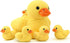 14" Yellow Duck Stuffed Animal with Babies, Ducky Plush Playset with Zipper