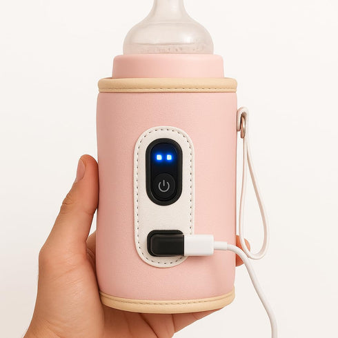 Generic Travel Baby Bottle Warmer with USB for Girls Digital Display, Adjustable Heating,