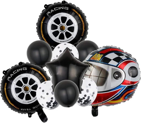 DIWULI Race Motorsport Balloon Set, Themed Racing Balloon Set for Birthday Decoration Supplies