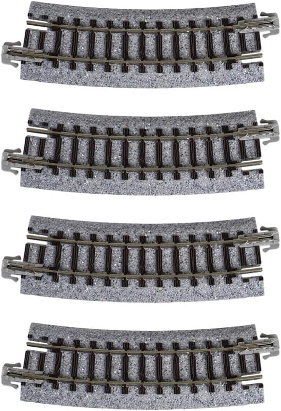 Kato USA Model Train Products Unitrack, 282mm (11") Radius 15-Degree Curve Track (4-Piece)
