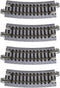 Kato USA Model Train Products Unitrack, 282mm (11") Radius 15-Degree Curve Track (4-Piece)